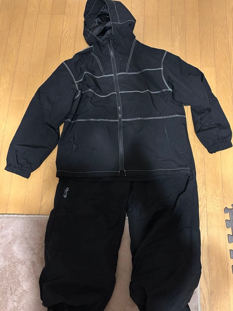 DLITE スノーボードウェア メンズ 上下セットLサイズ　ブラック 43DEGREES スノーボードウェア スキーウェア メンズ ユニセックス 上下