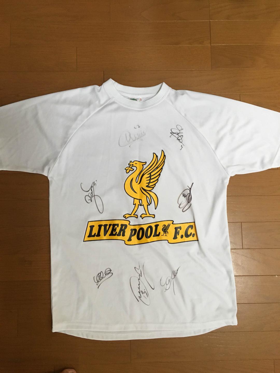 【夏休特価】リバプールTシャツ(オーウェン他サイン入り)