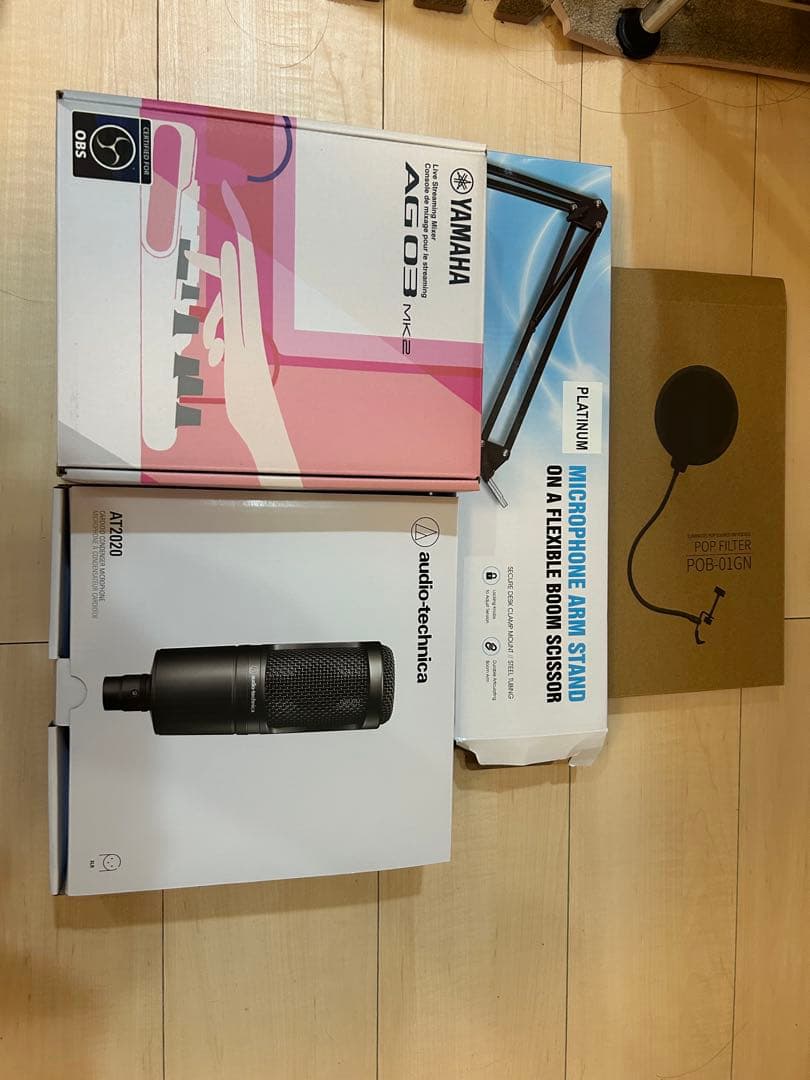 Yamaha AG03MK2 マイクスタンド フィルター マイク