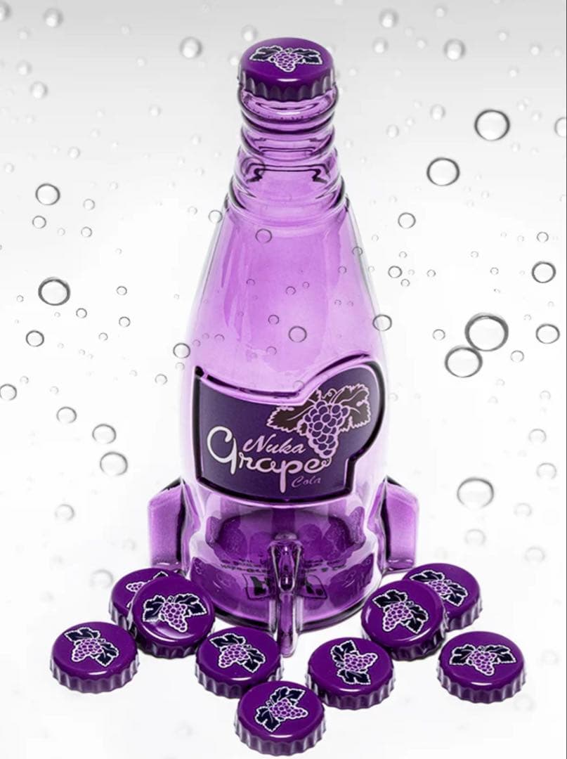 Fallout フォールアウト　ボトル&キャップ ヌカグレープ　グッズ Fallout ヌカ・コーラ・グレープ ガラスボトル&キャップ – インフォ