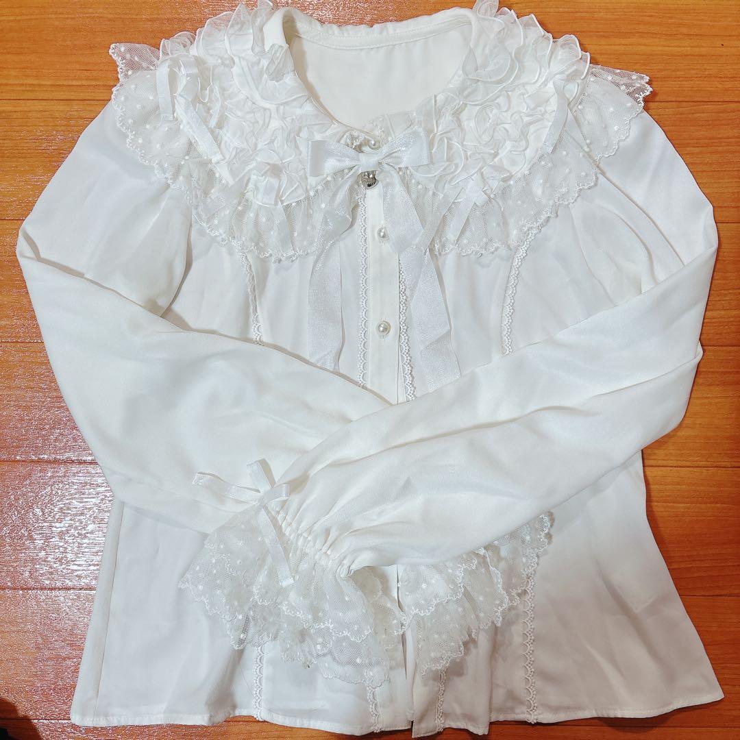 angelic pretty Airy frillブラウス 白