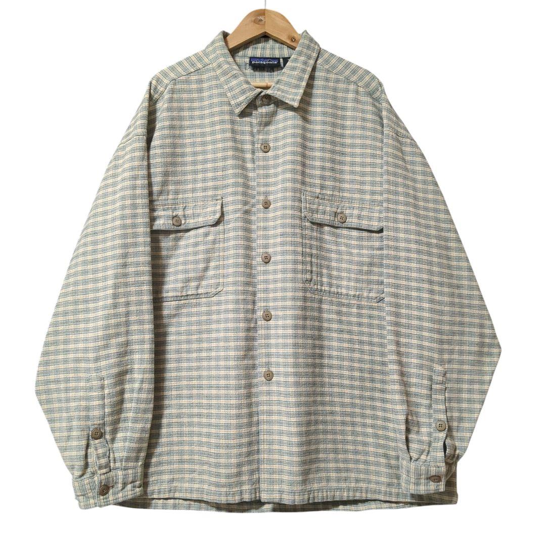 90s ポルトガル製 Patagonia ヘビーフランネルシャツ Lサイズ