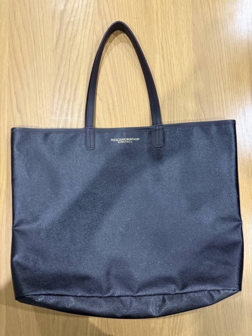 バッグ NEIGHBORHOOD 25SS COATED TOTE BAG BROWN