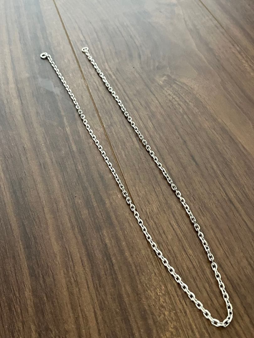 シルバー925 細角チェーン　　　4面カットアヅキチェーン