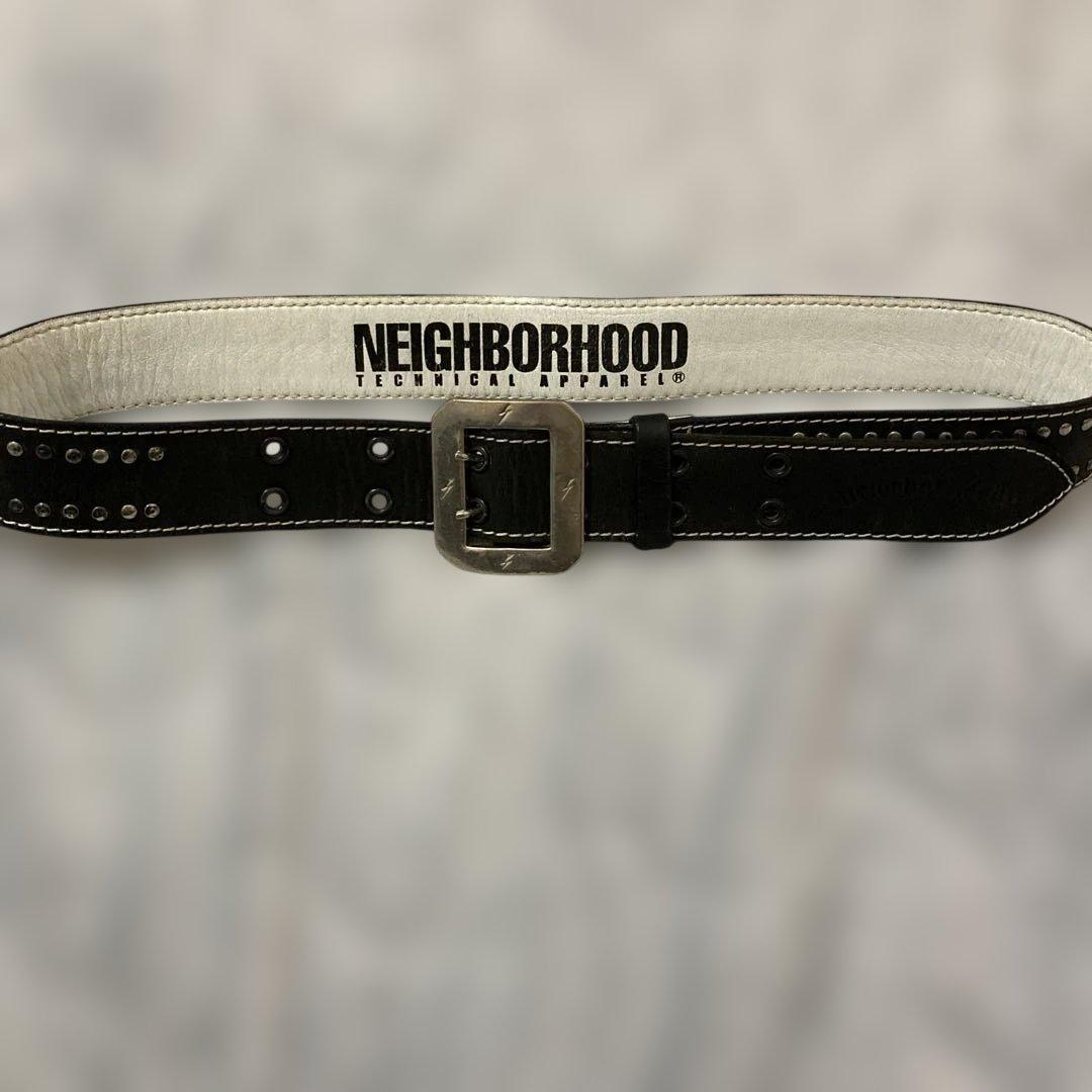 NEIGHBORHOOD レザーベルト ブラック