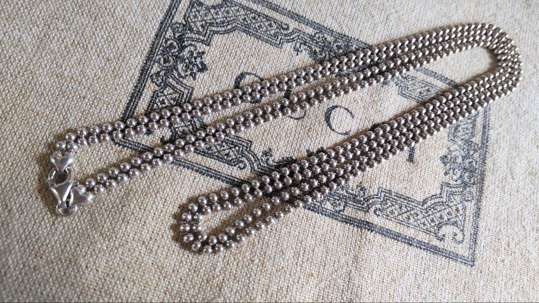 GUCCI グッチ２重ボールチェーン ネックレス 約51cm