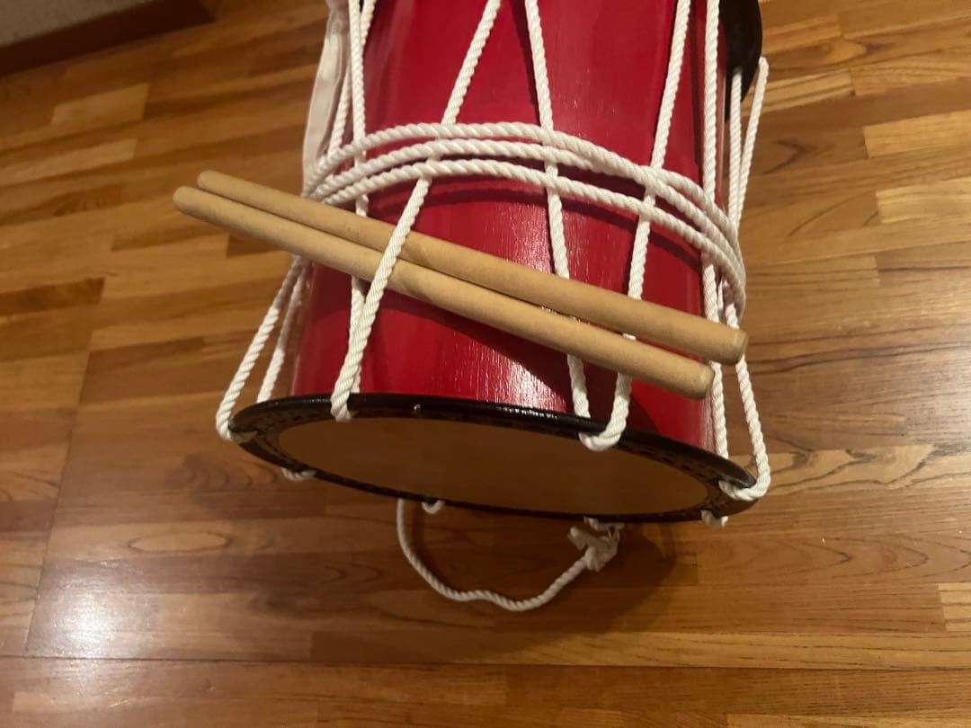 赤い和太鼓 バチ付き