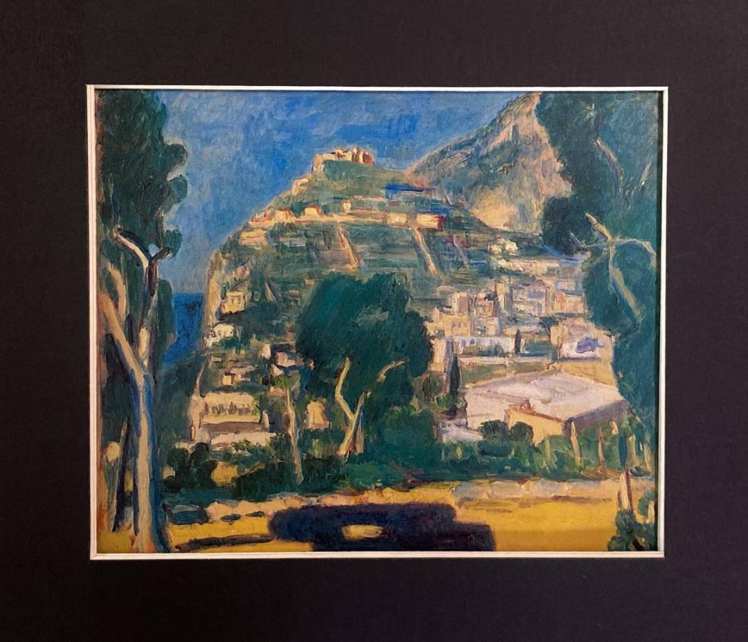 小林和作、『カプリ島風景』、希少な画集より、新品額装付