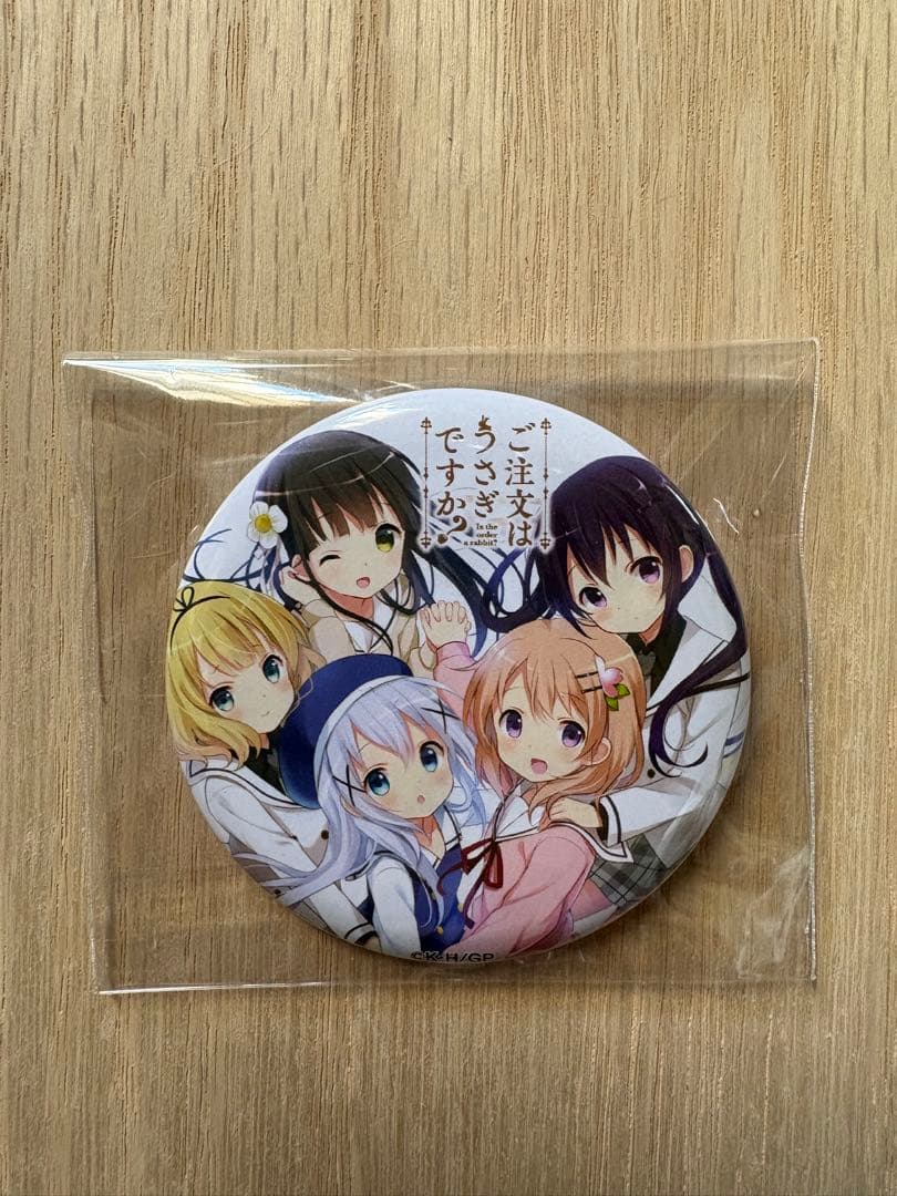 希少　ご注文はうさぎですか？　缶バッジ　チノ　ココア　リゼ　チヤ　シャロ　原作絵