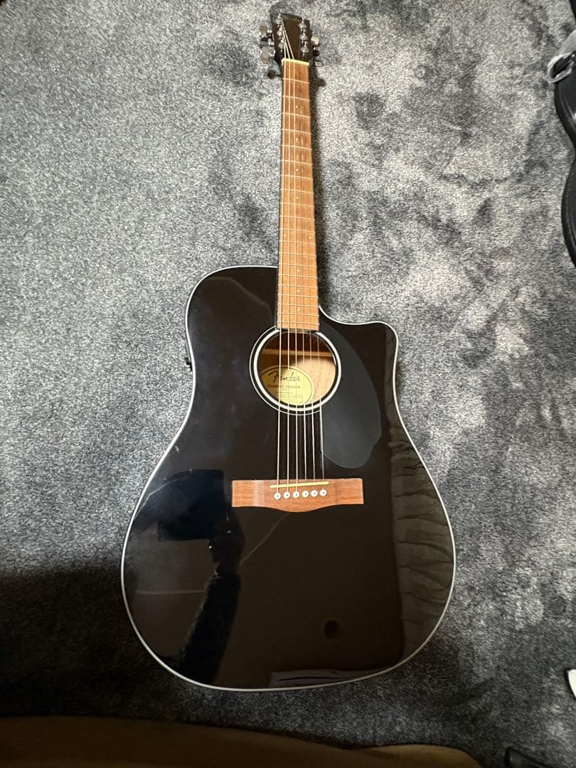 FENDER エレアコ CD-60SCE Dread/BLK Fender CD-60SCE Acoustic/Electric Guitar - Walnut Fingerboard, Black