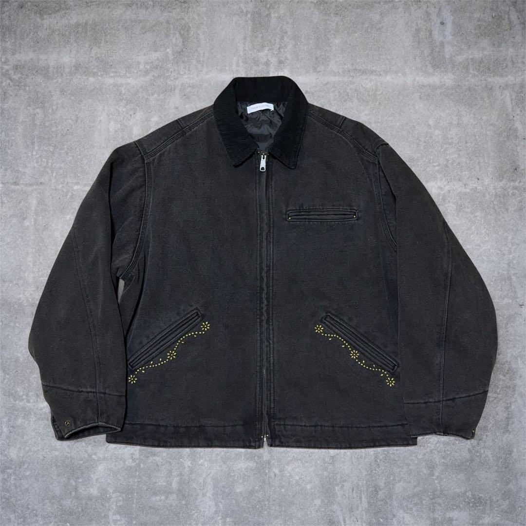 【リメイク】一点物　美品　ブルゾン　ダック地HTC アメカジ　スタッズ HTC ターコイズ フラワー スタッズベルト - アメカジ オンライン通販