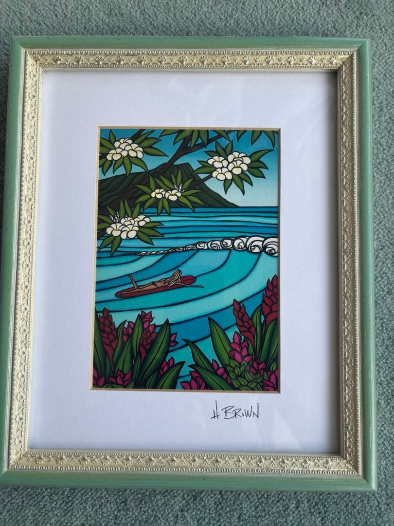 Heather Brown Waikiki Surf アート ヘザーブラウン絵画