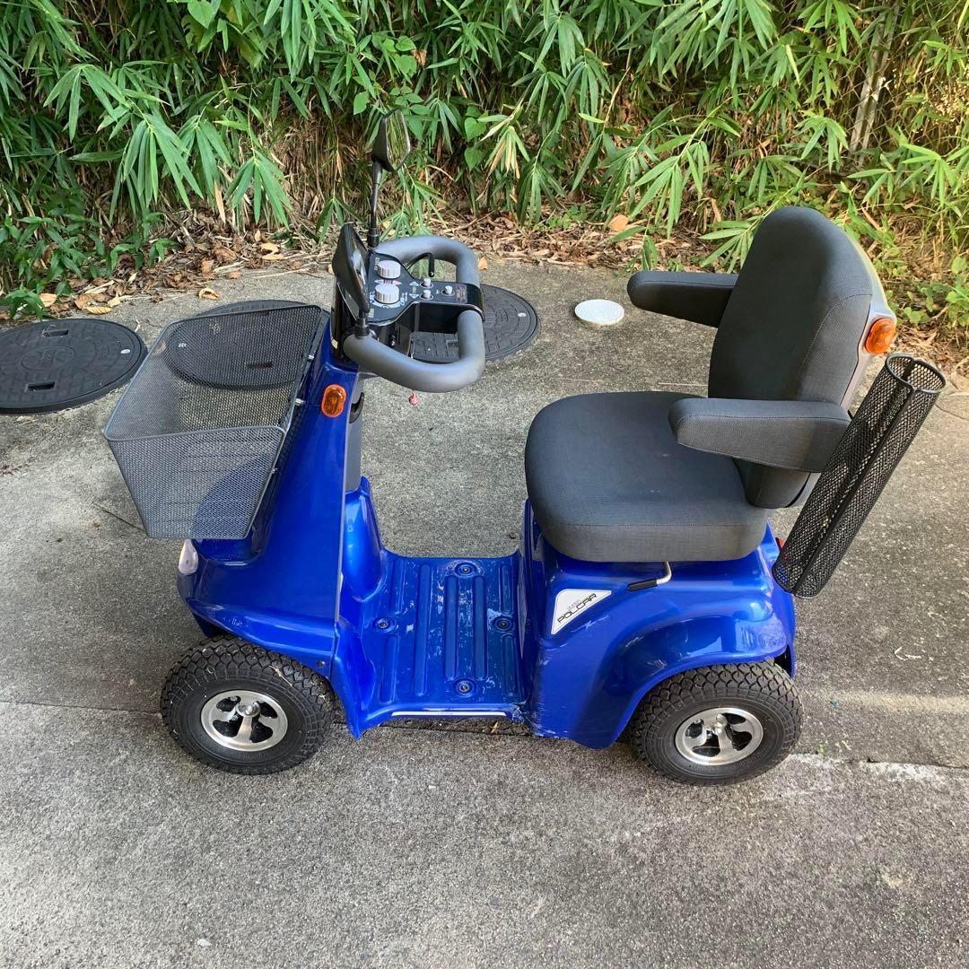 ☆動作良好FUKUSHIN SPX-1500 電動車椅子 青