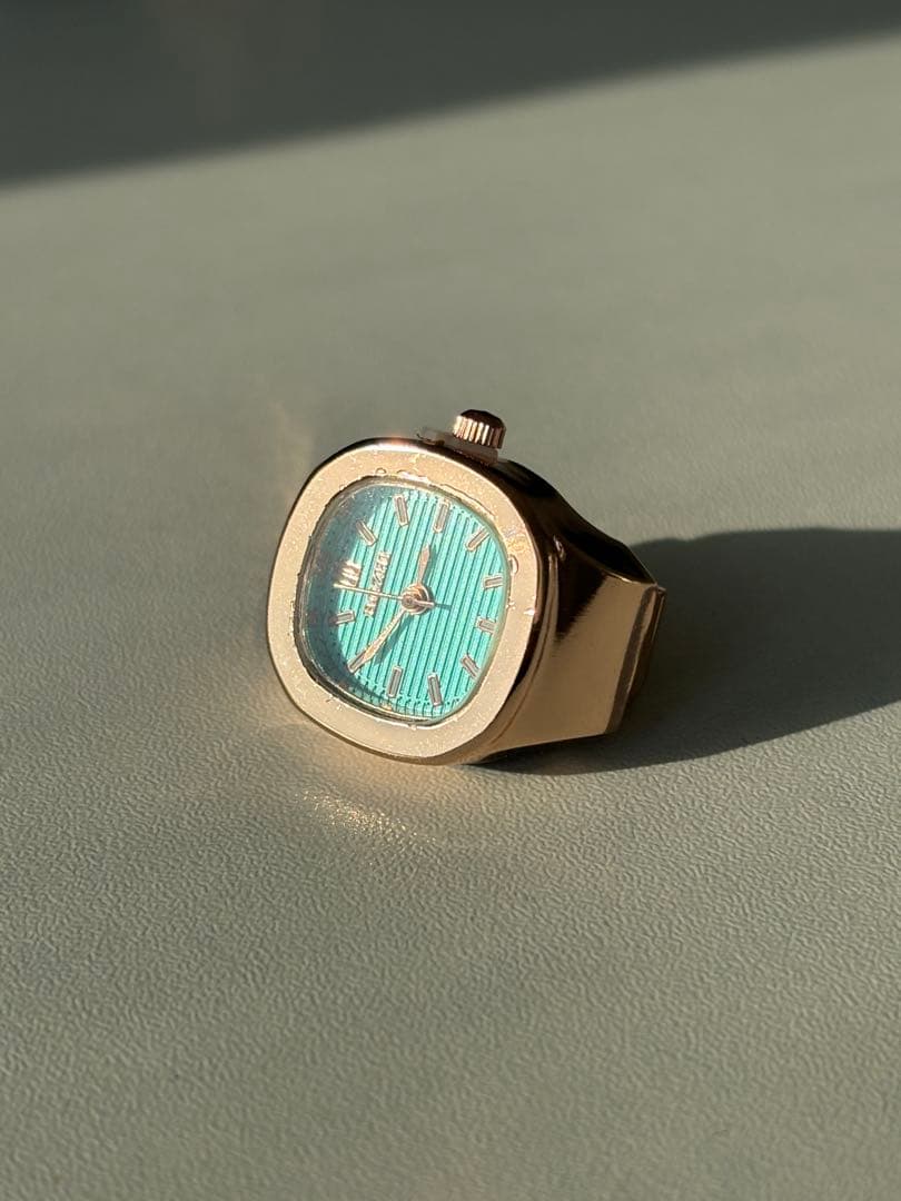 アクセサリー Bozhirings NAUTILUS RING / ROSE BLUE Hizm/BLUE ROSE/クリスタルローズリング6mm幅 【極彩色】/純チタン製/1