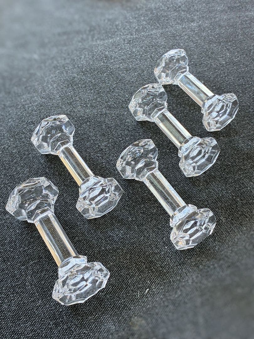 希少サラグレース　ガラス　クリスタルカトラリーレスト５個セット