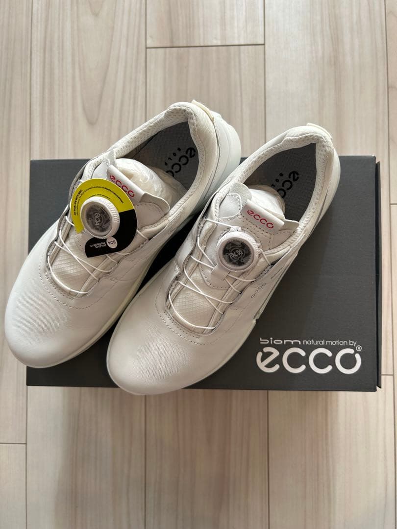 【新品】値下げしました！ecco Golf Biom H4 Boa サイズ37 ECCO Golf BIOM H4 BOA メンズ レザーGore-Texゴルフシューズ | グレー