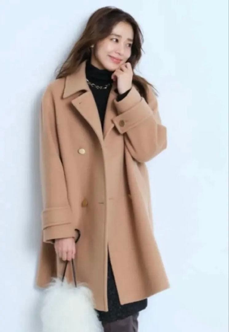 JUSGLITTY スタンダードPコート キャメル 1 ハンガーおまけ♡ - メルカリ