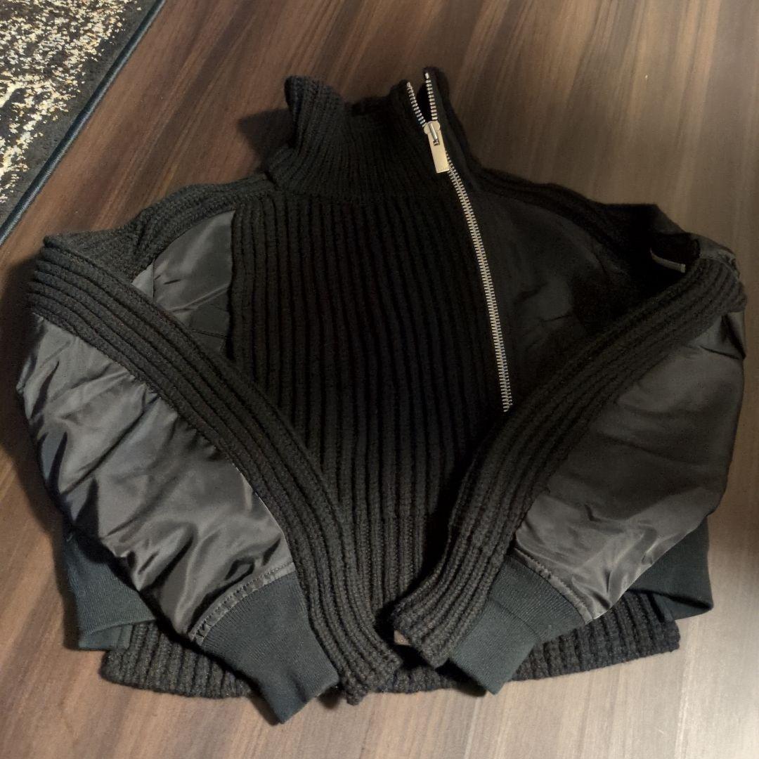 sacaiニットドッキングMA1ボンバージャケットブルゾン sacai - sacai / サカイ | 異素材 MA-1 ニット ドッキング ボンバー