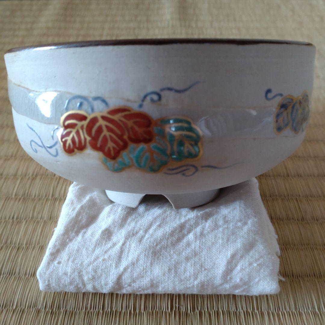 九谷焼　抹茶茶碗　蔦の細道　半平茶碗　矢口永寿造　共箱　無傷