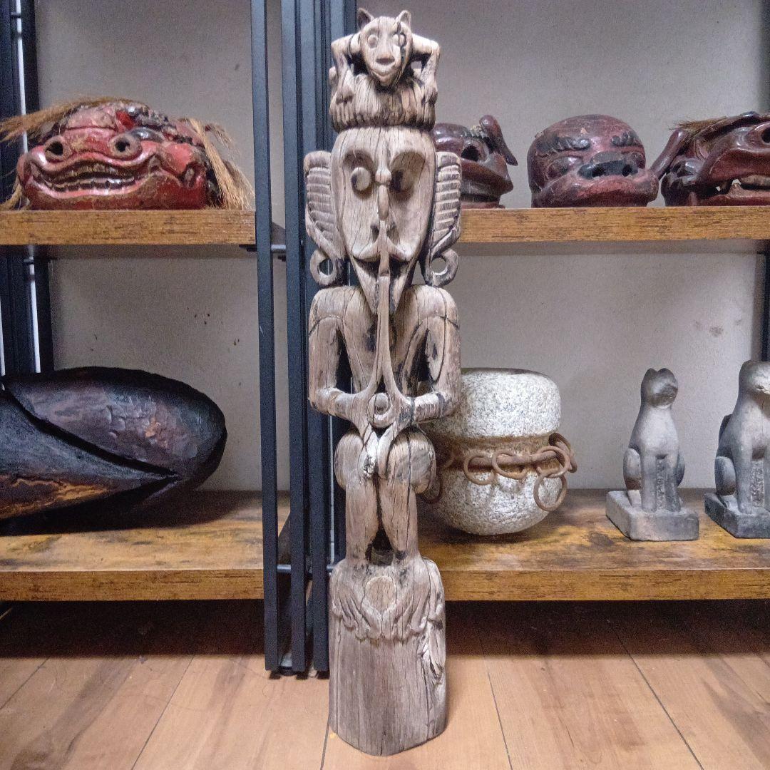 インドネシア 呪物 メラナウ族の悪魔像 首狩り族 カリマンタン島 儀式 呪術