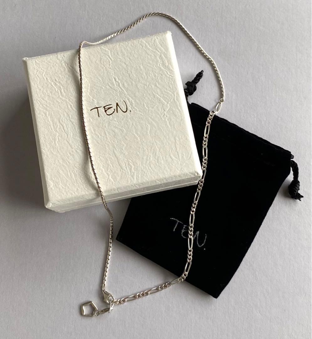 TEN. SILVER925 シェードコンビチェーンネックレス 現行品 男女兼用