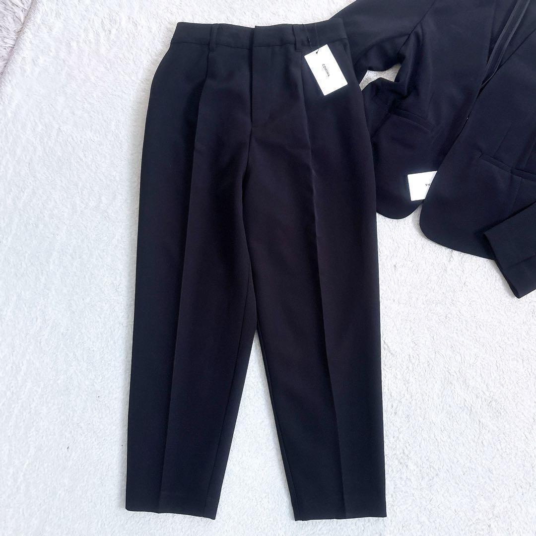 《新品》COHINA ダブルクロスウォッシャブル セットアップ パンツスーツ 黒
