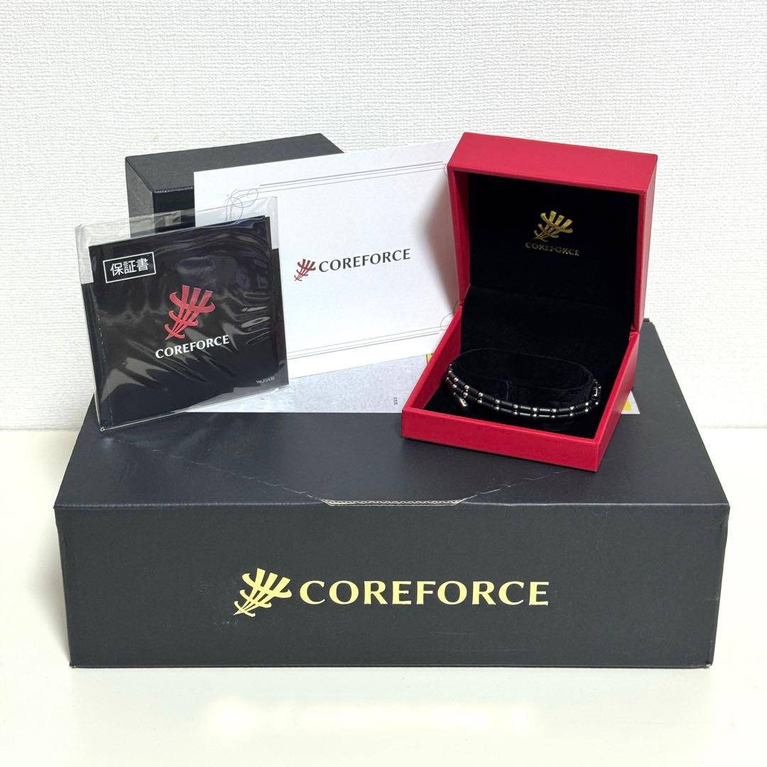 COREFORCE ブラックブレスレット 50cm ギフトボックス保証書付