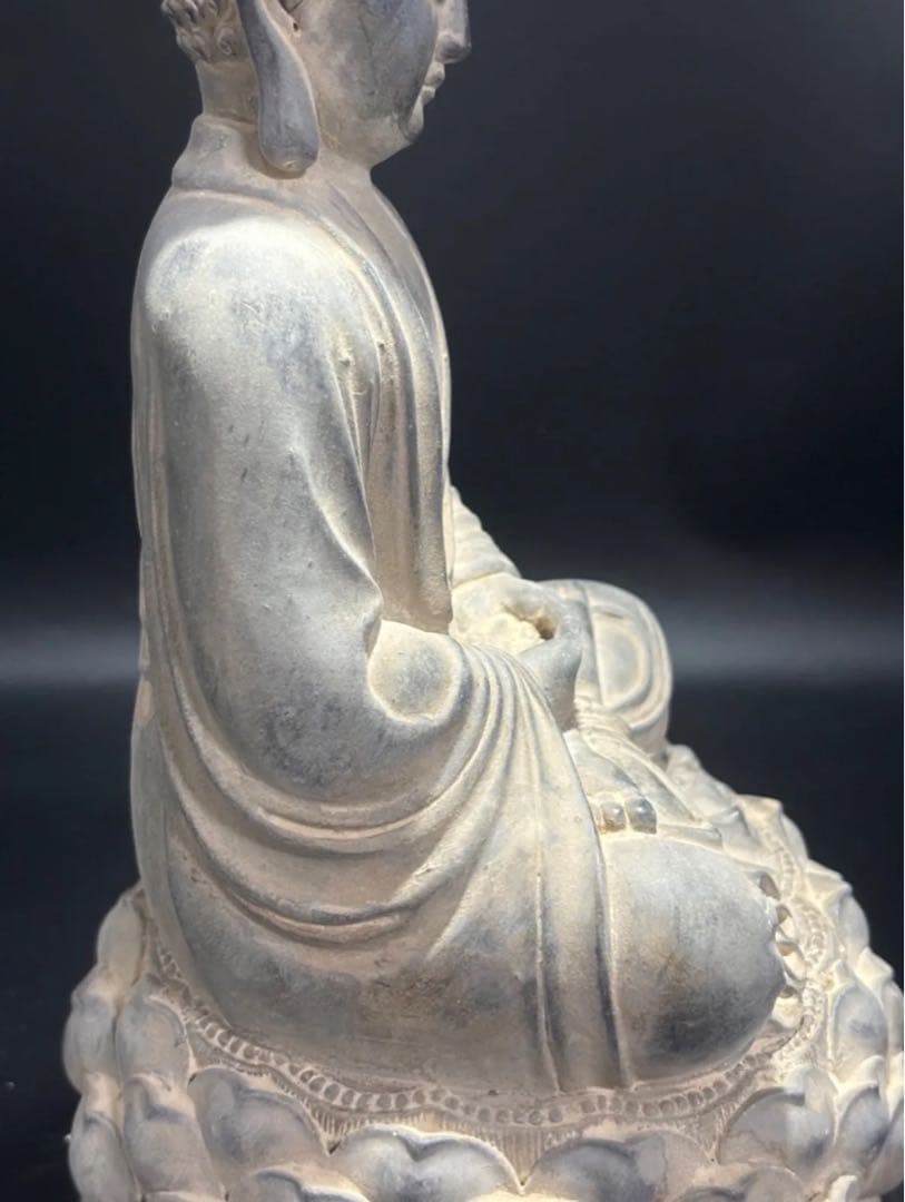 期間セール)仏教 石仏 如来 細工彫刻 縁起物 お釈迦様 釈迦如来 石彫