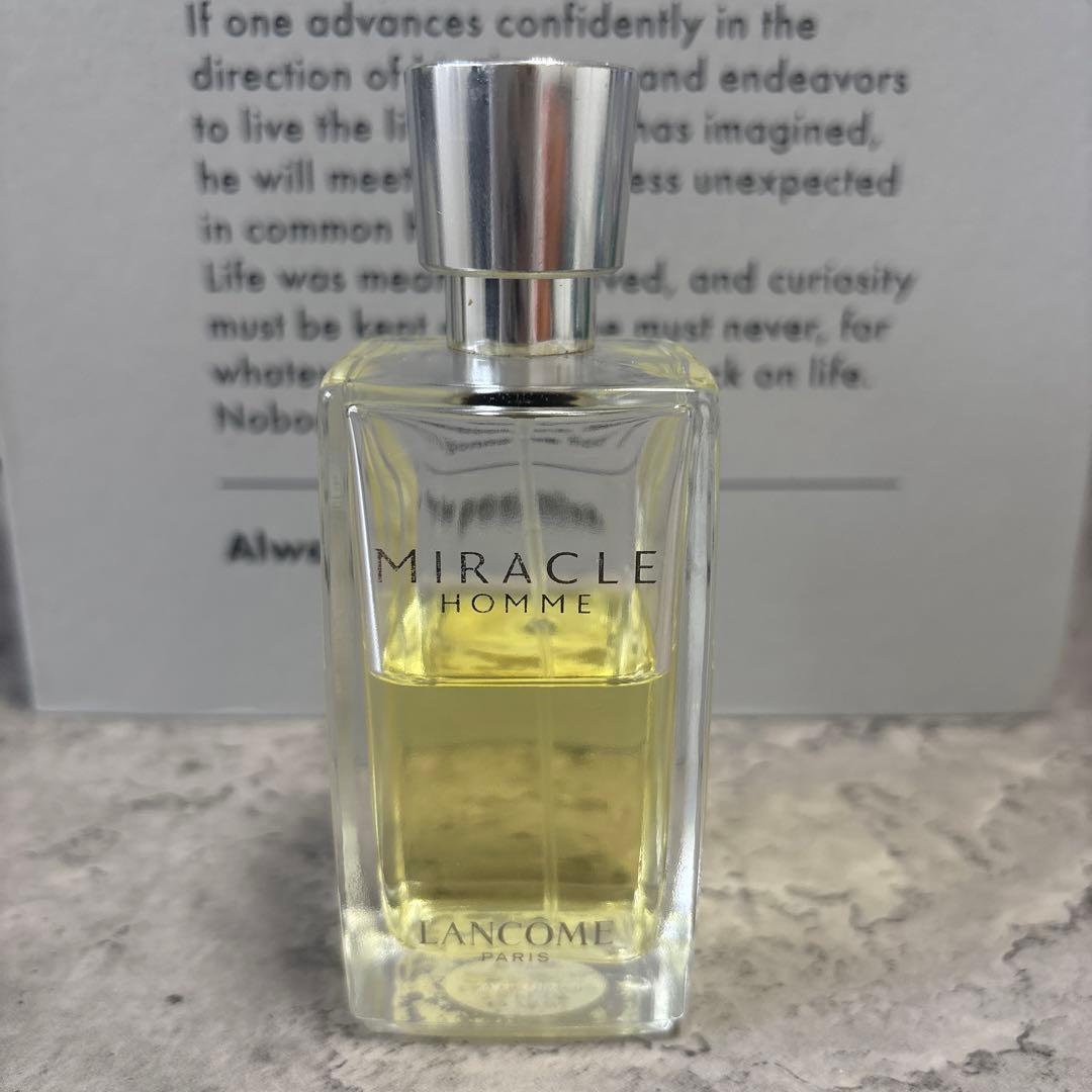 値下げ　ランコム　ミラクルオム　オードトワレ　香水　75ml　USED　廃盤品