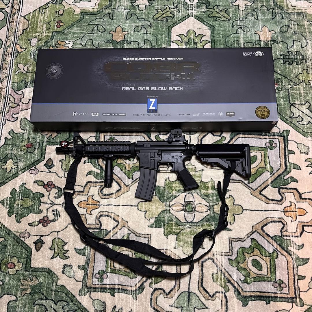 東京マルイ CQBR BLOCK1 GBB Zシステム ガスガン　ストラップ付き