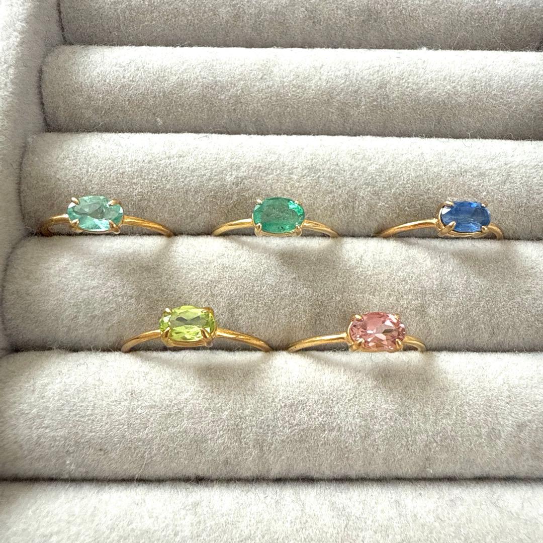 silver925 18kgp フリーリング 5本セット