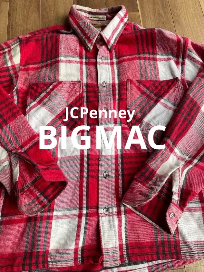 70s BIG MAC フランネルシャツ チェックJCPenney ヴィンテージ