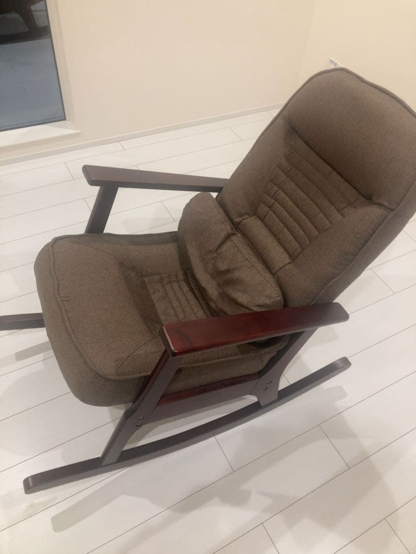 【あと1時間限定14500円】木製ファブリックロッキングチェア