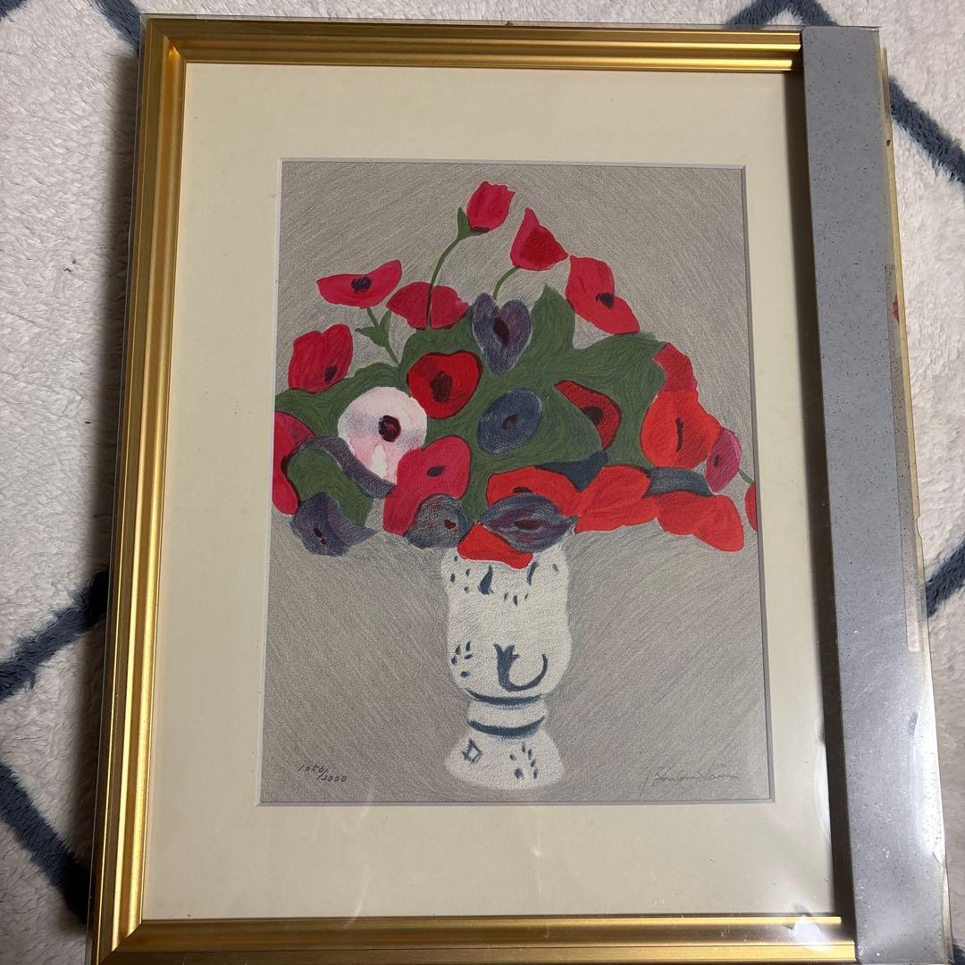 リトグラフ　リト-コレクション　ピエール　ボンコンパン　小さなアネモネ