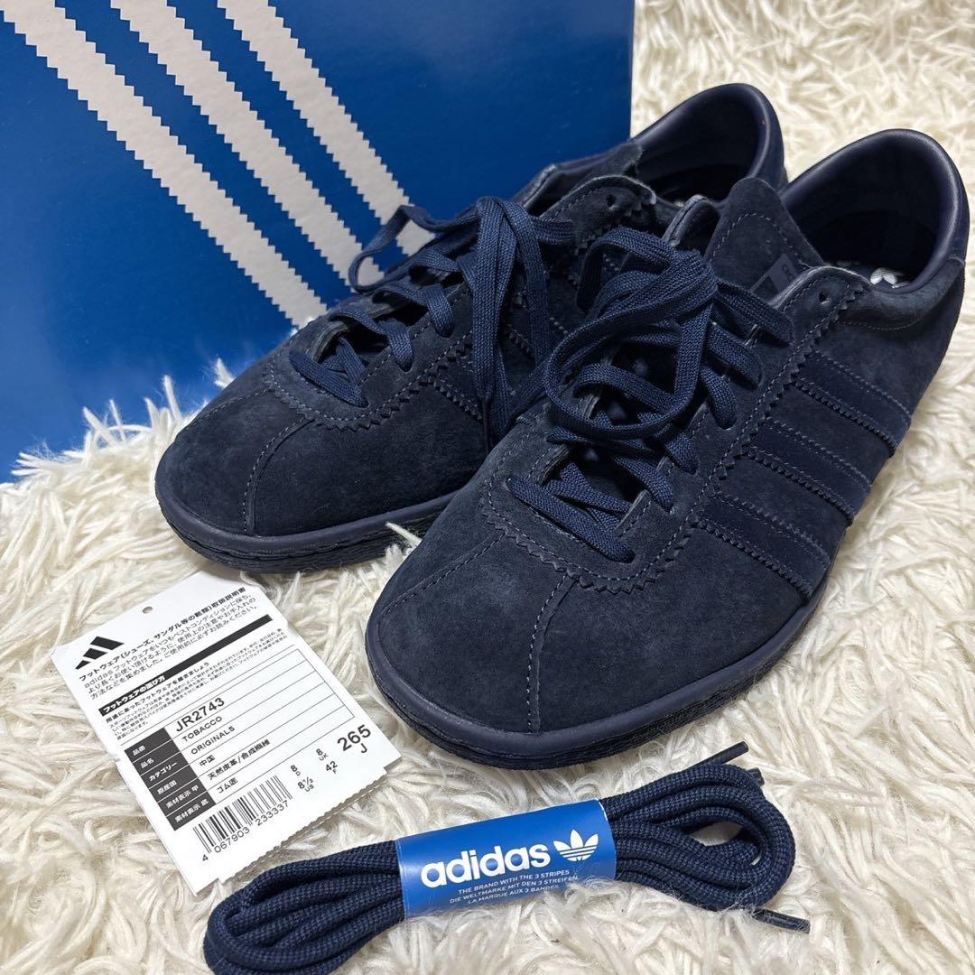 adidas TOBACCO JR2743 タバコ ネイビー 26.5cm