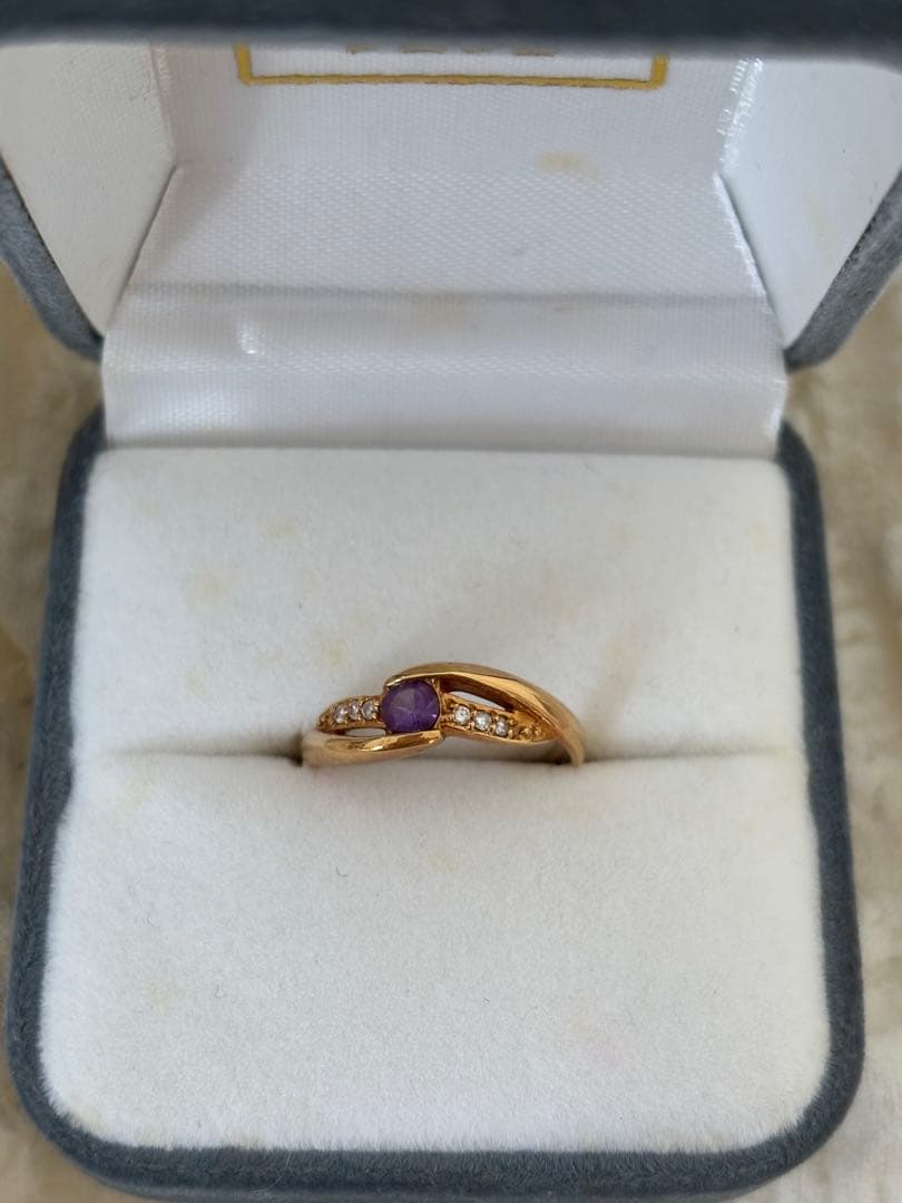 LIEGE アメジスト ツイストデザインリング