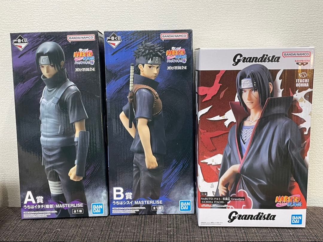 ナルト一番くじA賞イタチ＆B 賞シスイ＆Grandistaイタチ