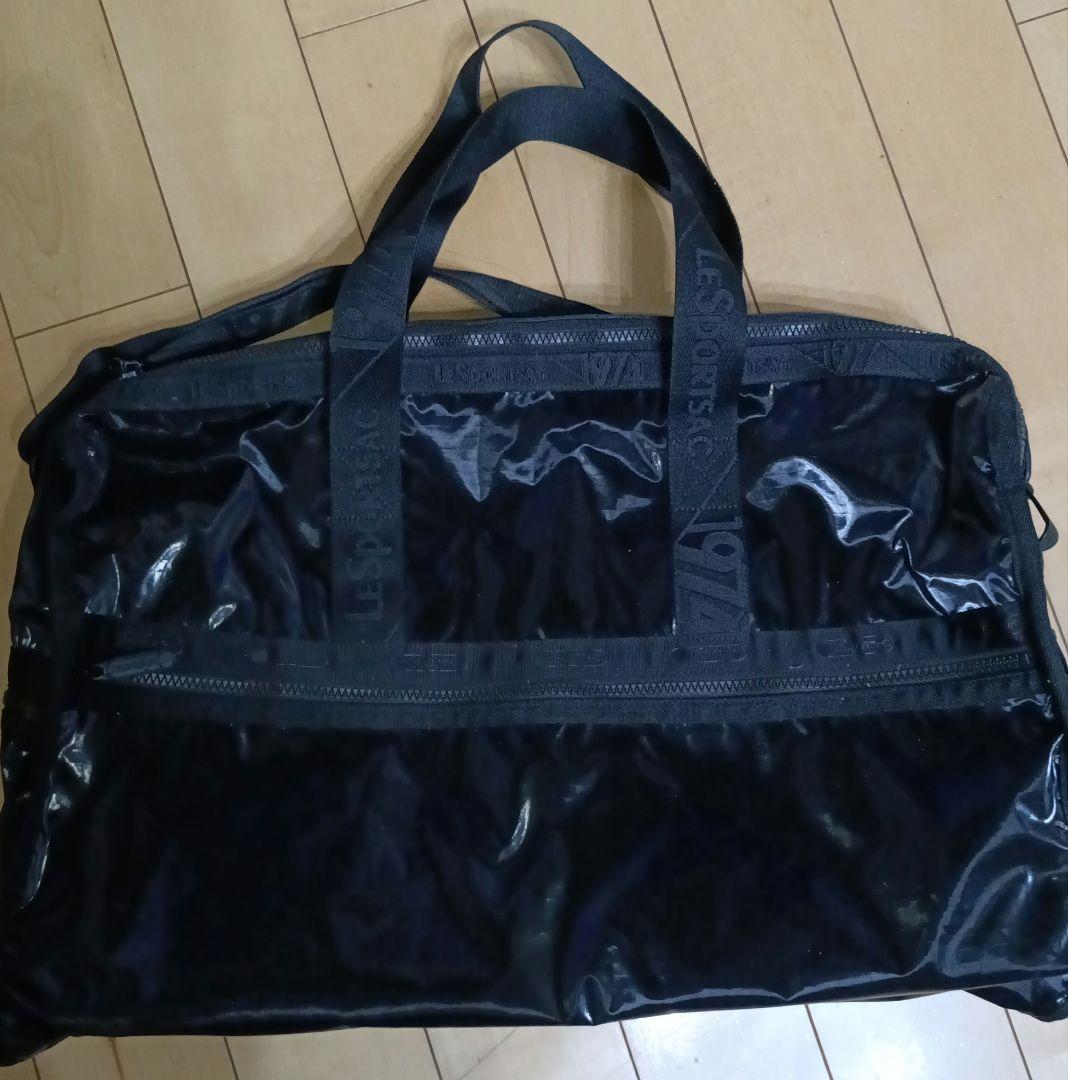 レスポートサック　ラージ　ボストン　パテント　黒　キャリーオン　ひとりっぷ