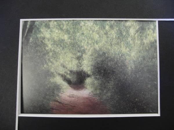 山本 貞、道の風景、希少な額装用画集より、美品、新品額装付