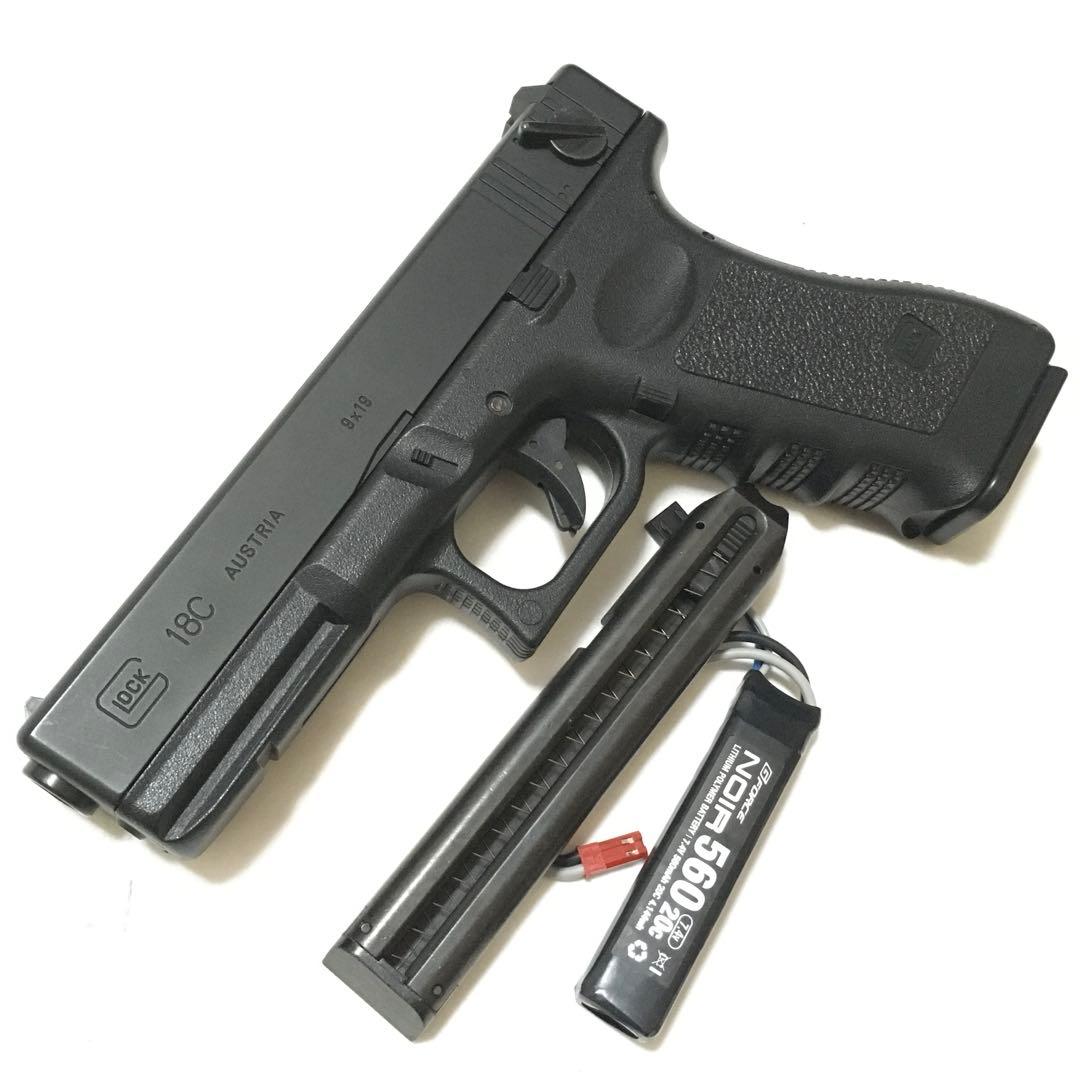 【超美品&動作快調!!】 東京マルイ コンパクト電動ガン G18Cリポセット!!