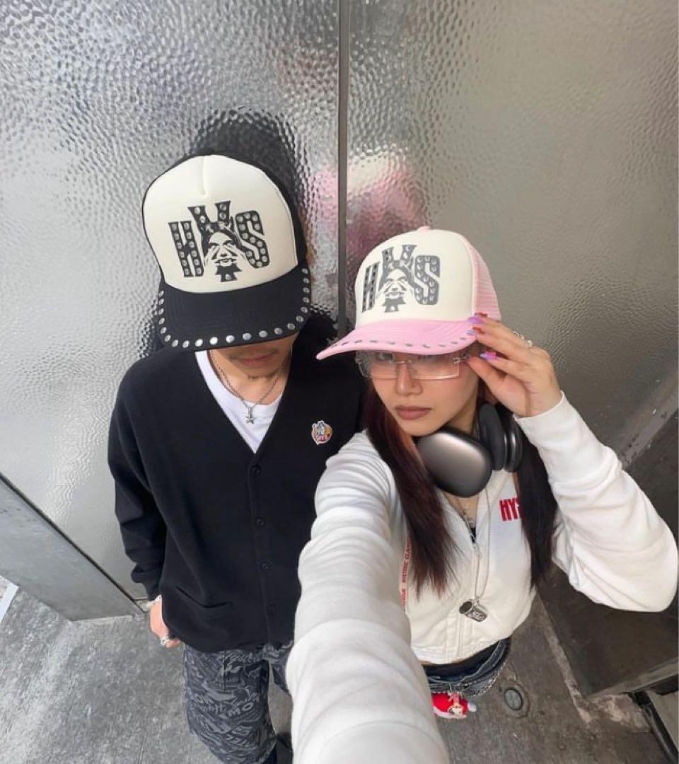 twice サナ着用】ヒステリックグラマー スタッズ メッシュキャップ