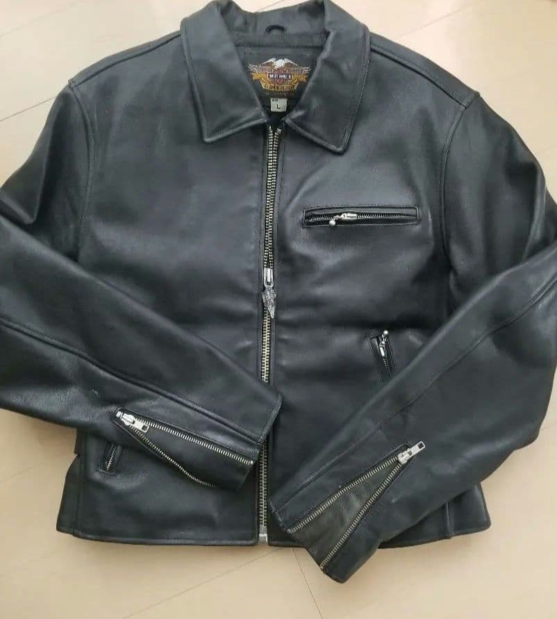 はなちゃん■HARLEY-DAVIDSON レザージャケット Harley Davidson Men's Reversion Black Grey Leather Jacket Hoodie