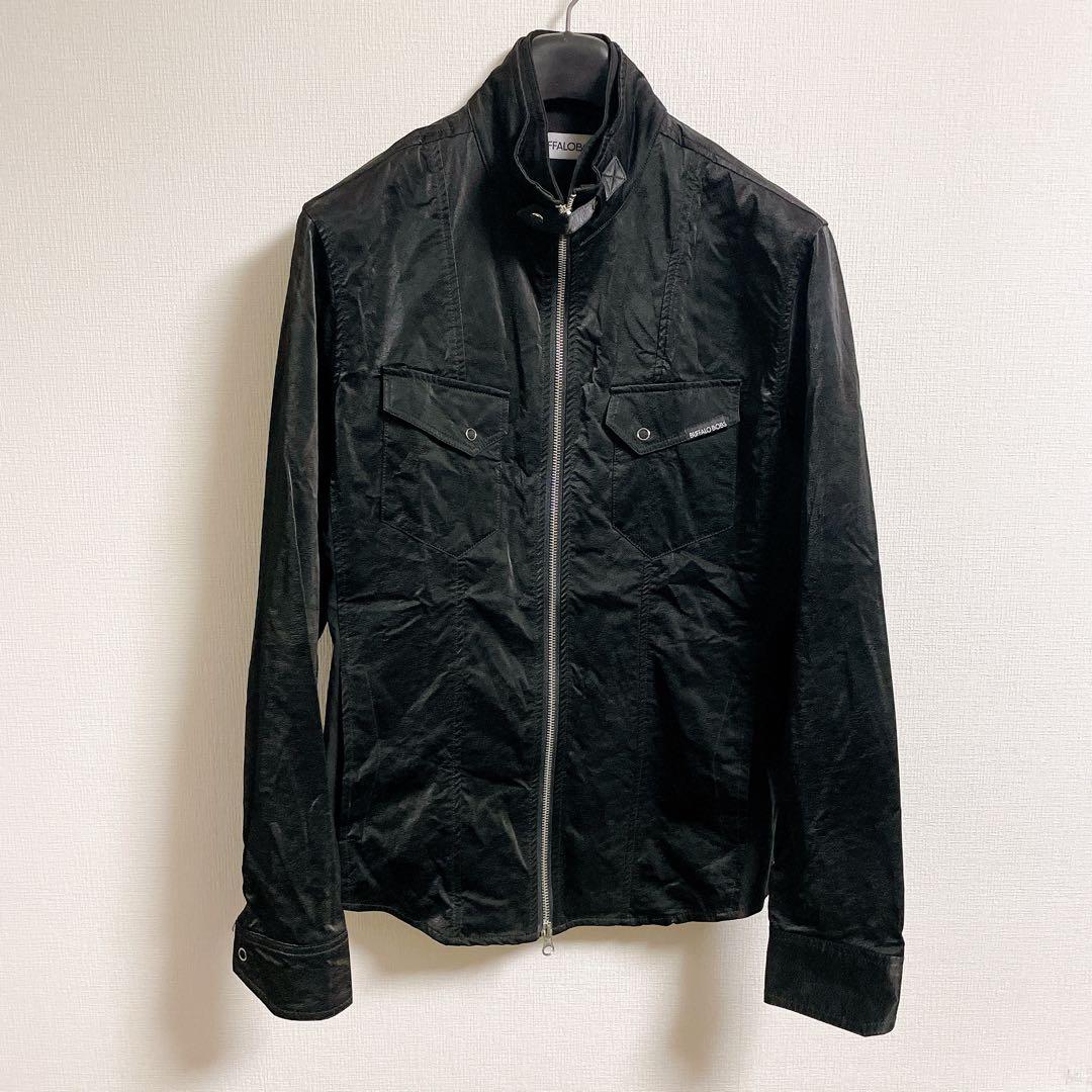 buffalo bobs コーティング　フェイクレザー　 シングル　ライダース