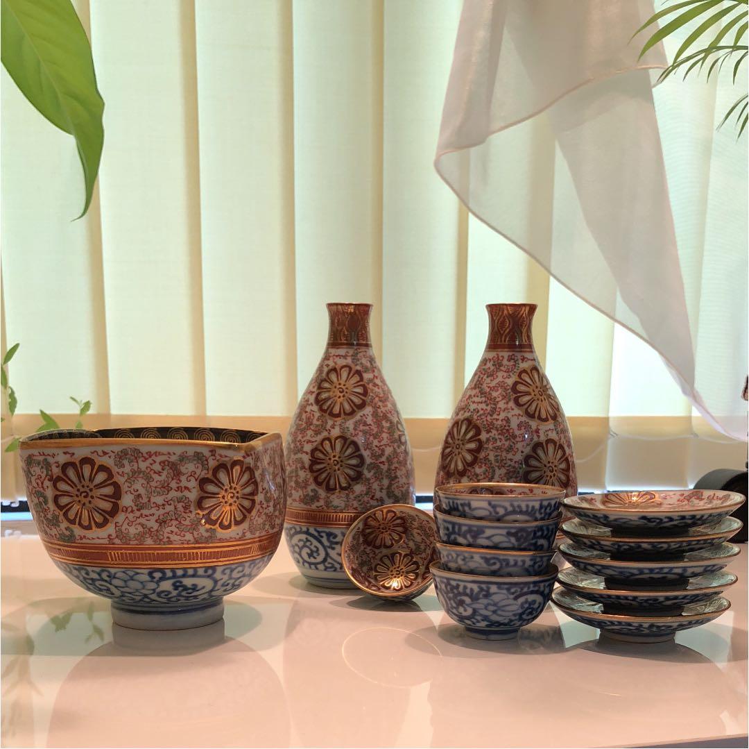 交渉に応じます100年くらい前の九谷焼＊お銚子セット