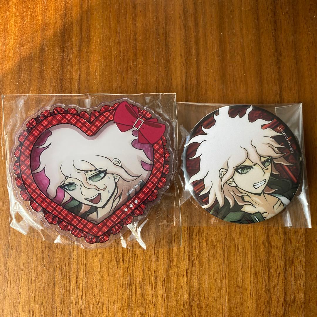 ダンガンロン　パ エビテン　狛枝凪斗　缶バッジ　ハート型アクリルバッジ