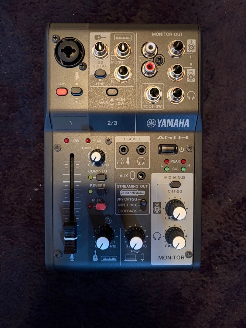 YAMAHA AG03MK2 Bブラック オーディオインターフェース