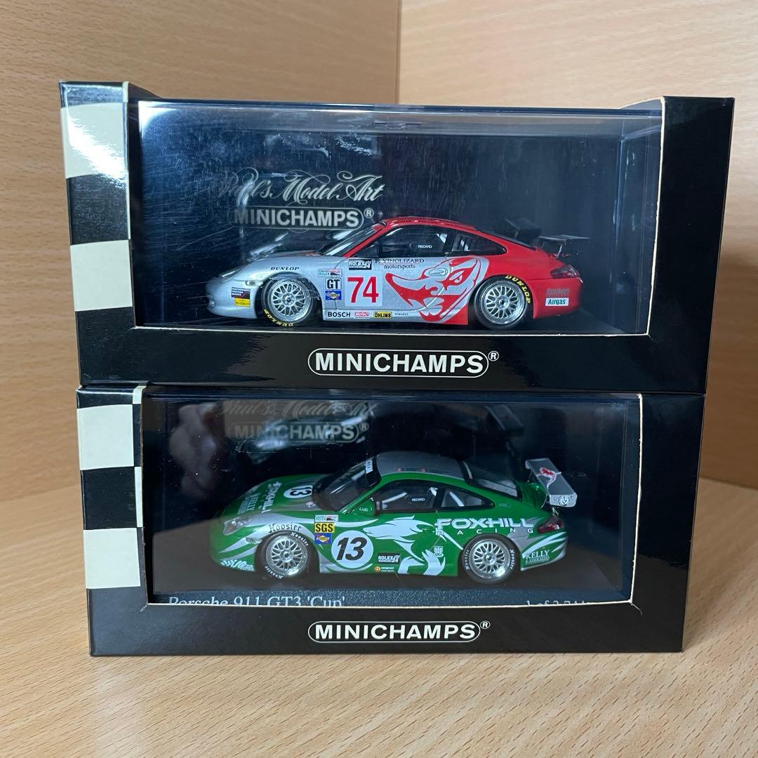 1/43 ミニチャンプス ポルシェ911 GT3カップ 2台セット
