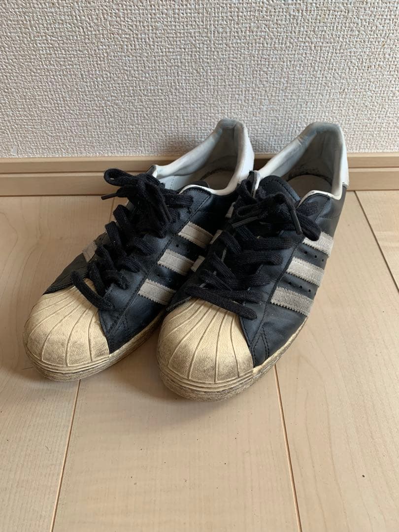 スーパースター80s 金ベロ adidas スニーカー ブラック/ホワイト