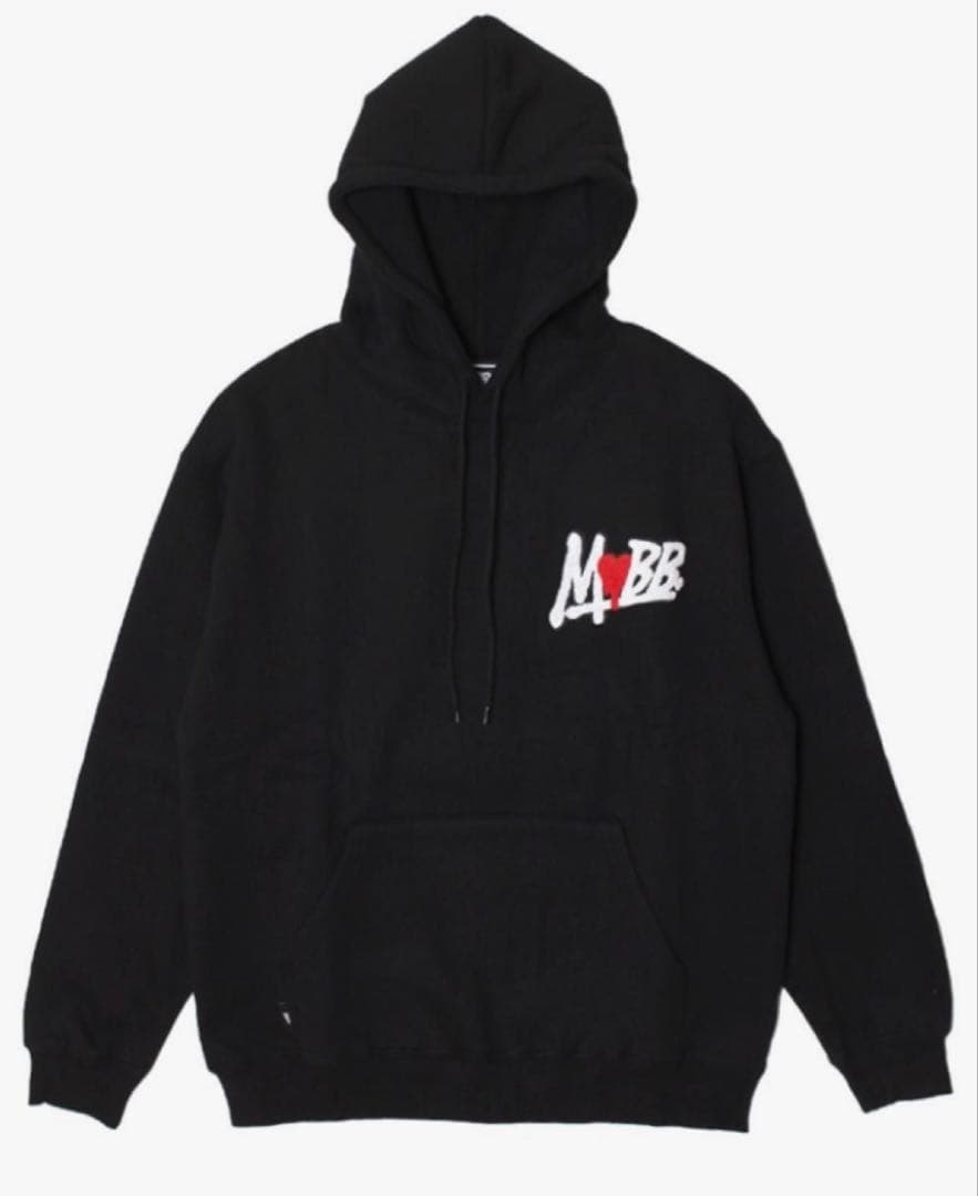 ⭐️早い者勝ち⭐️ MOBB ハートデザイン パーカー ブラックLサイズ