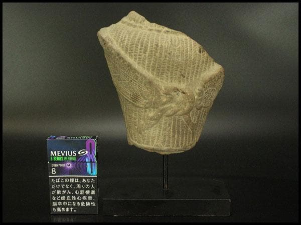 仏教 東南アジア スコータイ 石仏 刻帯結 装飾 置物 台付(A431) スコータイに行ってみた（'18） 微笑みの国タイの源流 幸福を謳歌した